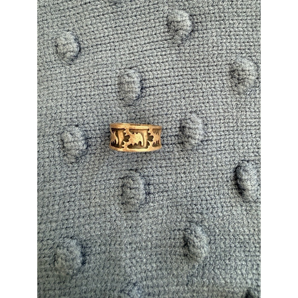 Vintage Los Castillo Taxco Eagle 3 Sterling Silver Ring MBR Maker Mark